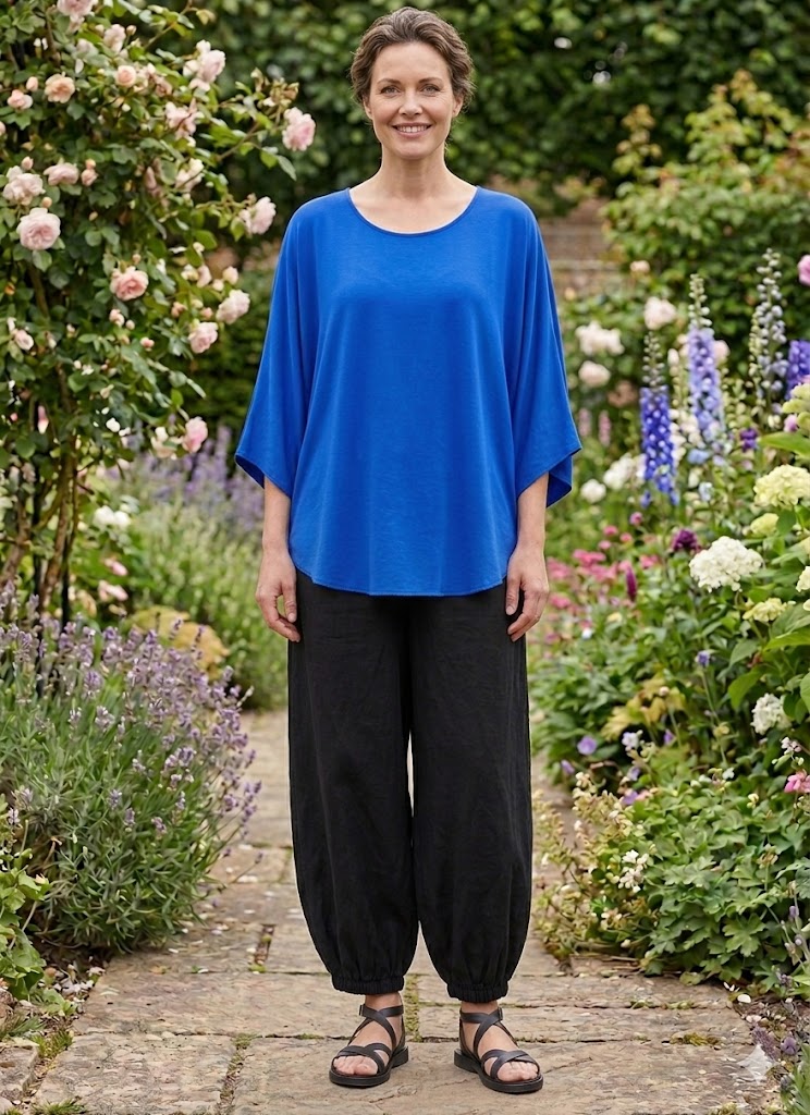 Angel Circle - Shirt vlindermouw - Kobalt*