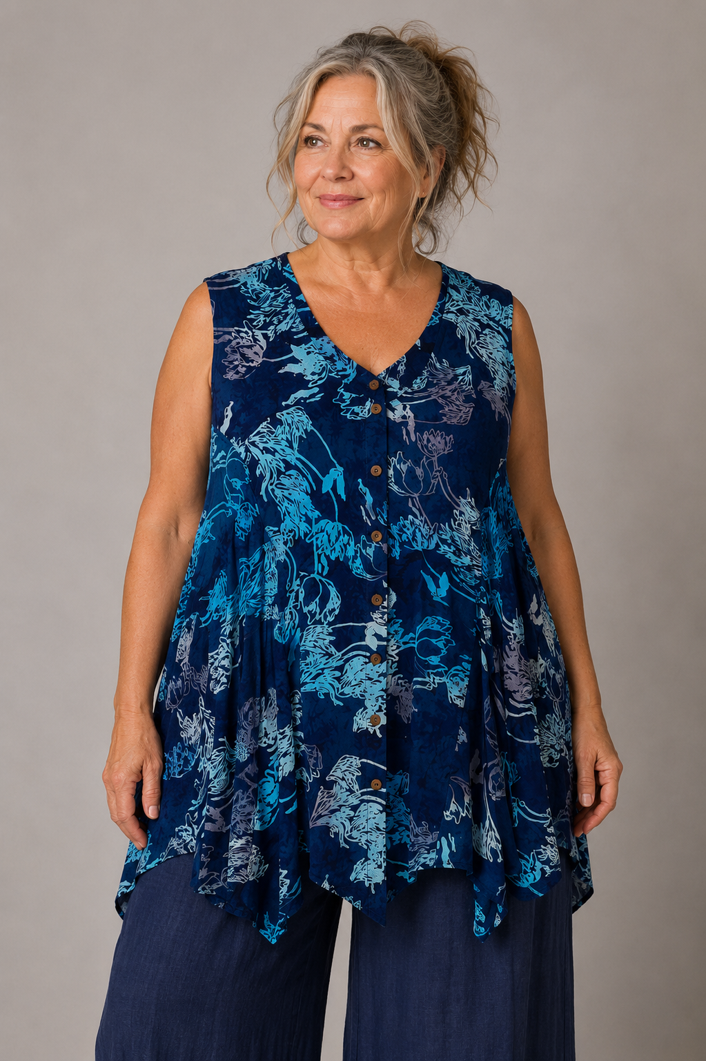 Normal Crazy - Mouwloze top Dini - Blauw