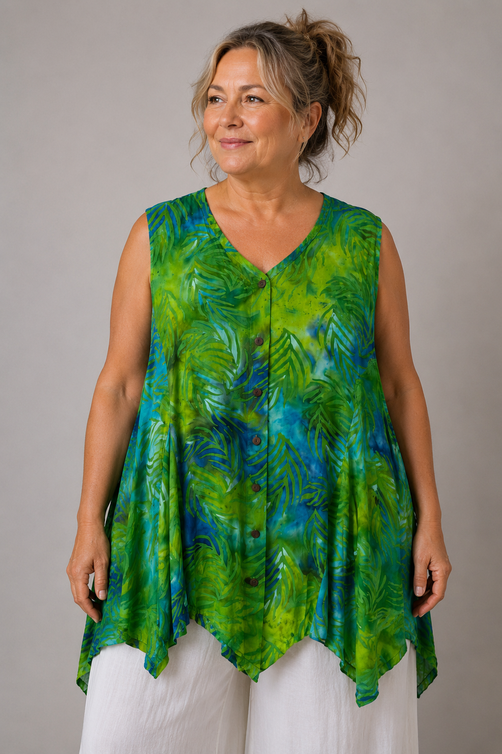 Normal Crazy - Mouwloze top Dini - Groen