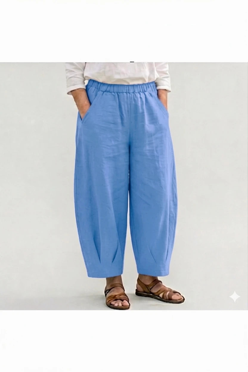 BB Style - Linnen Ballonbroek - Blauw