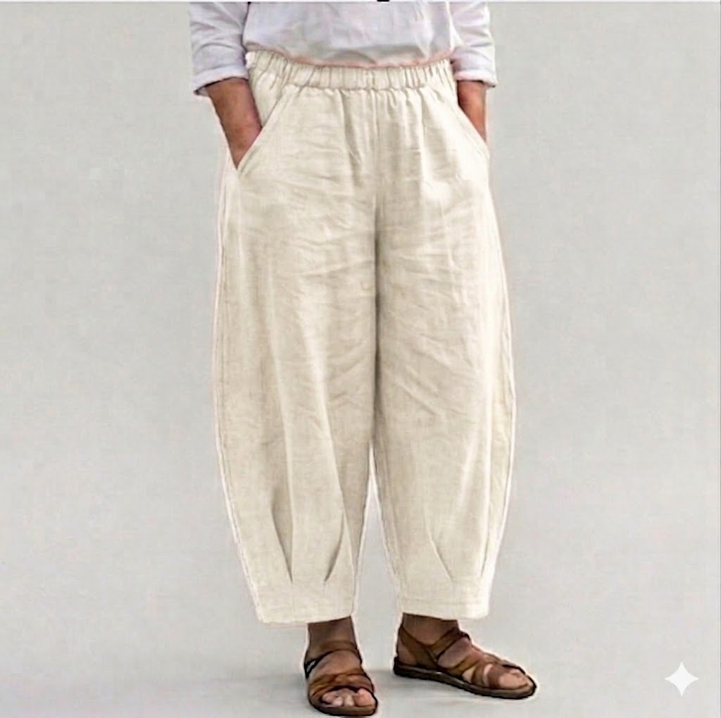BB Style - Linnen Ballonbroek - Gebroken wit/Linen