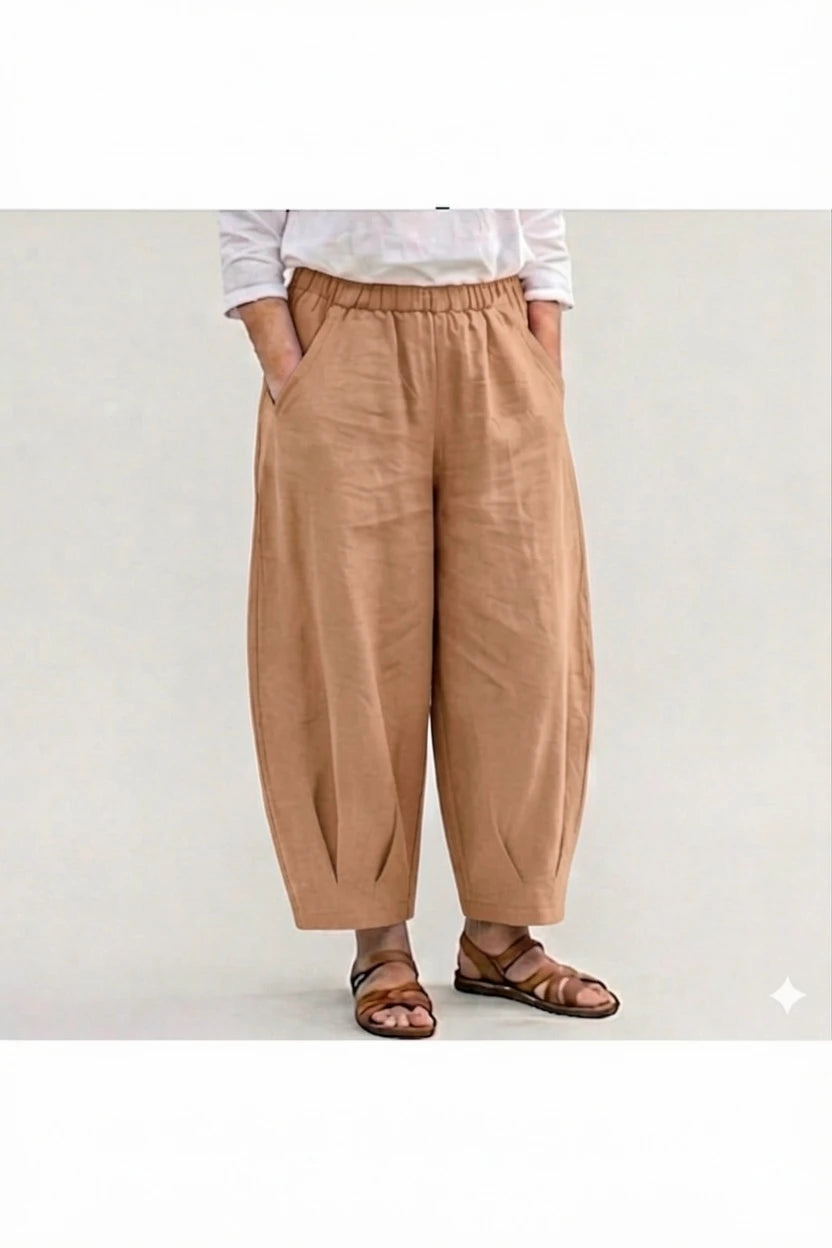 BB Style - Linnen Ballonbroek - Lichtbruin