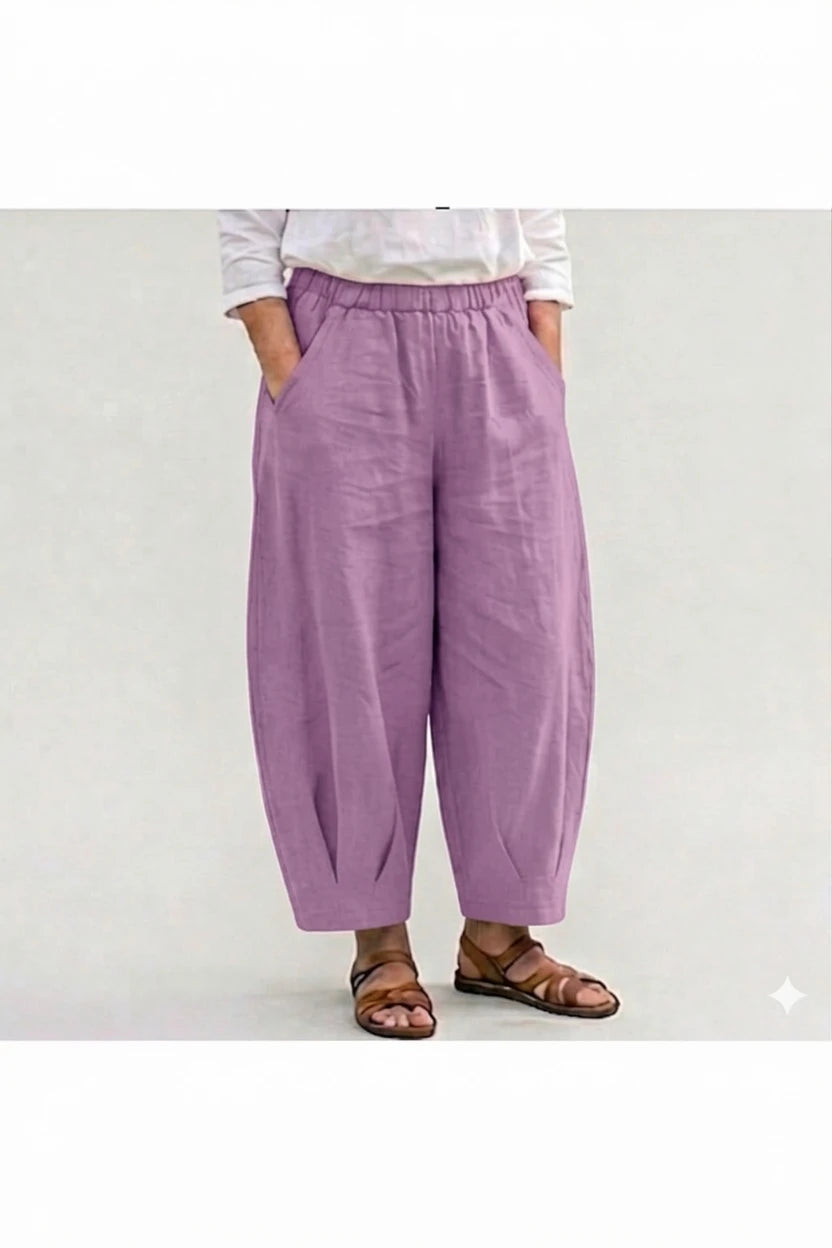 BB Style - Linnen Ballonbroek - Lila