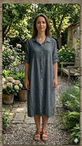 BB style -  Linnen blouse/jurk - Grijs
