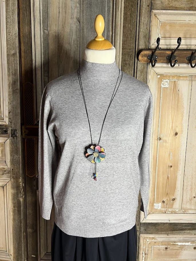 BB Style - Trui met turtle hals - Grijs