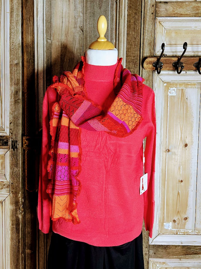 BB Style - Trui met turtle hals - Koraal