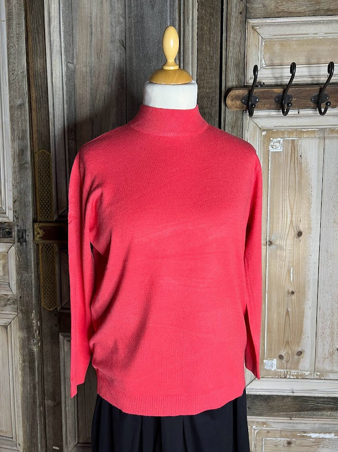 BB Style - Trui met turtle hals - Koraal
