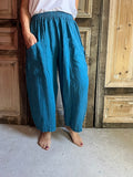 BB Style - Linnen broek recht - Blauw