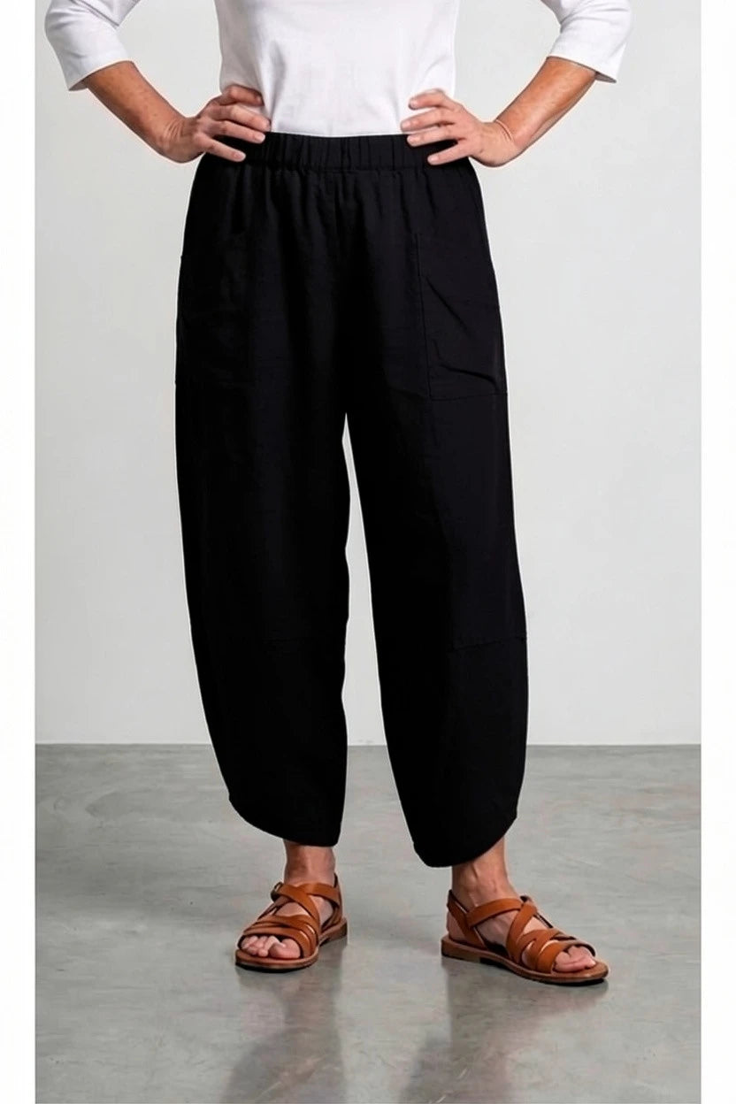 BB Style - 100% Pure linen broek - Zwart