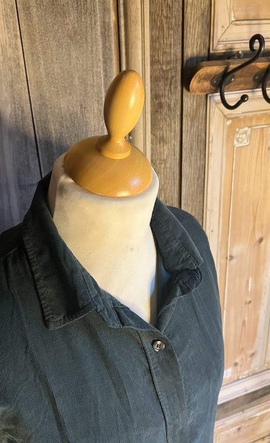 BB Style - Rib jurk  kraag - Antraciet grijs*