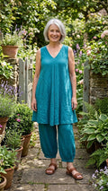 BB style - Mouwloze Tuniek jurk - Petrol