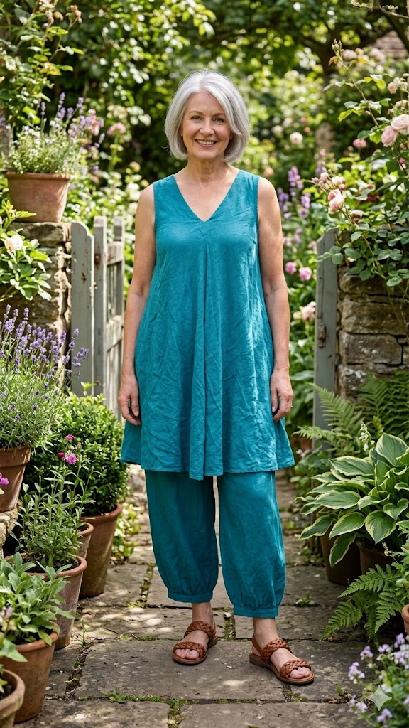 BB style - Mouwloze Tuniek jurk - Petrol