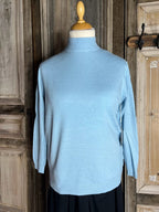 BB Style - Trui met turtle hals - lichtblauw
