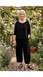 BBstyle blouse jasje katoen Black
