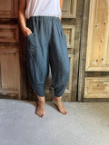 BB Style - Linnen broek - Antraciet grijs