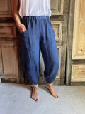 BB Style - Linnen broek - Donkerblauw
