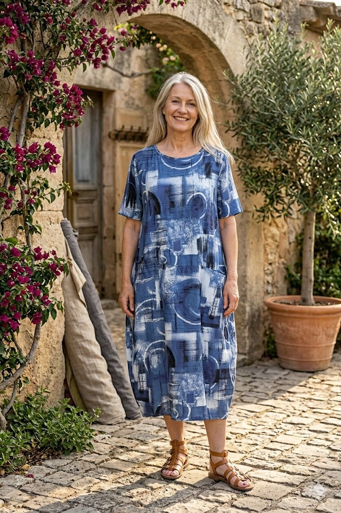 BB Style - katoenen jurk - Blauw