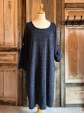 BB Style - Tuniek - Gemêleerd lange mouw die opgerold kan worden - donkerblauw