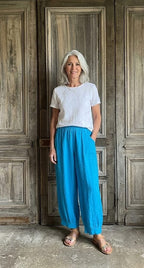 BB Style - Linnen broek - Helder blauw