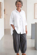 BB style -  Linnen Oversized blouse - Wit