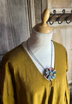 BB Style - Rib Jurk V hals lang - Goudgeel