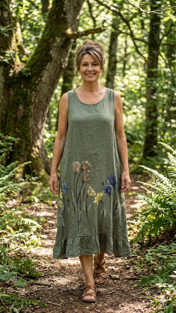 BB Style - Jurk met jasje Bloem - Salie groen