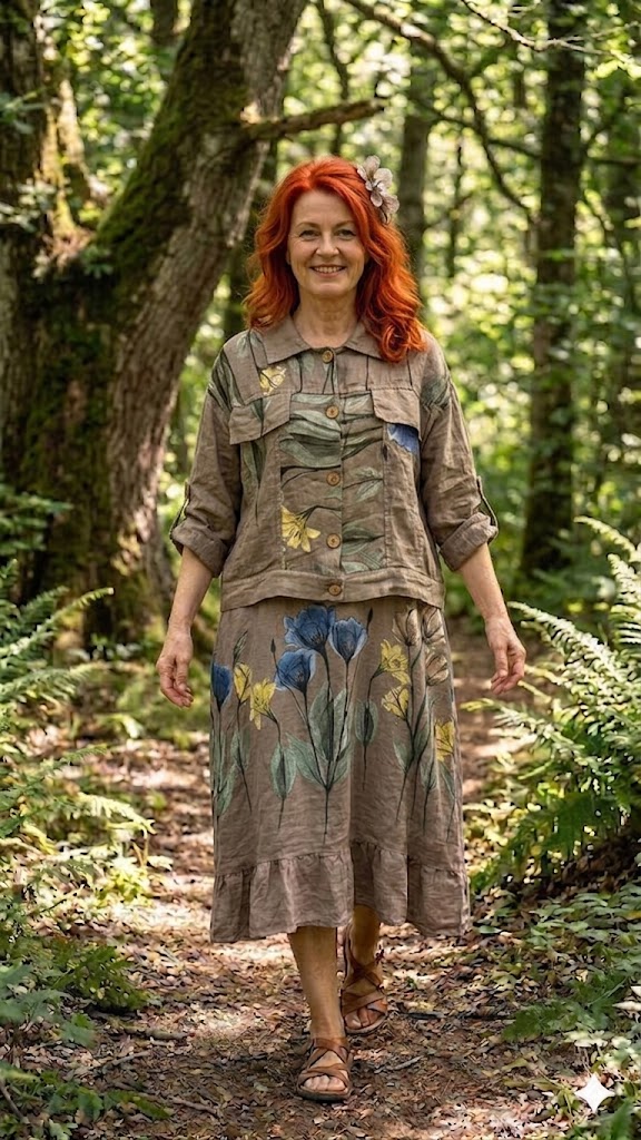 BB Style - Jurk met jasje Bloem - Taupe