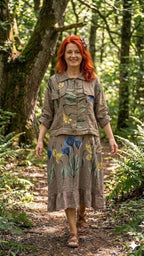 BB Style - Jurk met jasje Bloem - Taupe