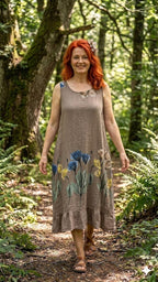 BB Style - Jurk met jasje Bloem - Taupe