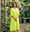 BB Style - Linnen jurk midi - Lime