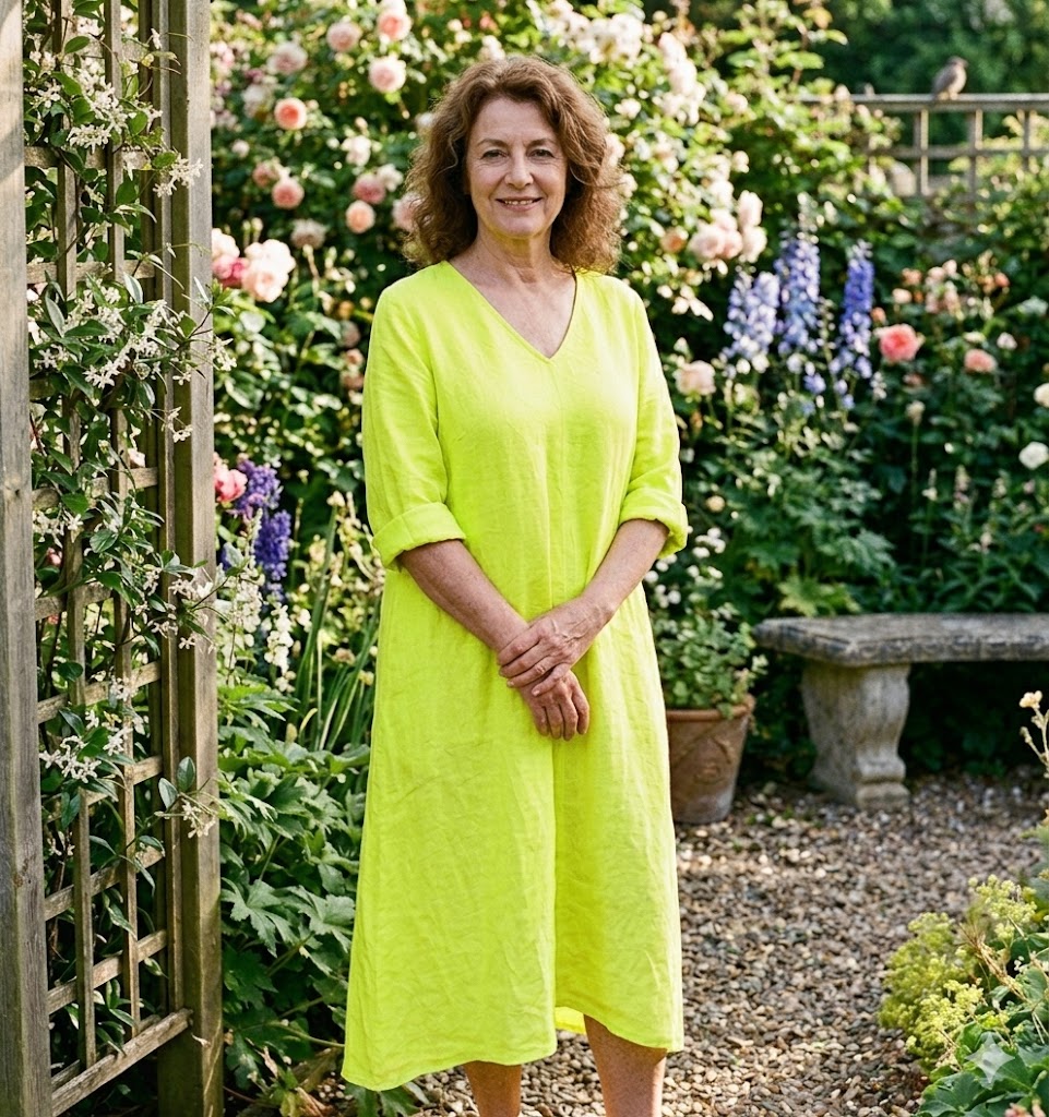 BB Style - Linnen jurk midi - Lime