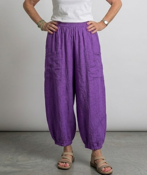 BB Style - Linnen broek - Paars