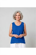 BB style -Mouwloze  Linnen top - Kobalt