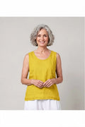 BB style - Mouwloze Mouwloze Linnen top - Mosterdgeel