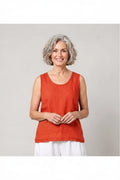 BB style - Mouwloze Linnen top - Rood