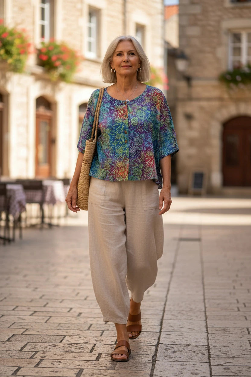Normal Crazy - Blouse Botton - korte mouw
