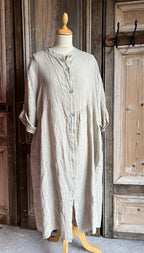 BB style - Blouse/jurk ronde hals - linnen kleur