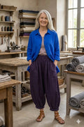 BB style - Linnen blouse basic - Kobalt