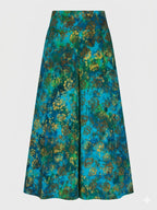 HeArt - Bondy broek BKFA2 - Print Petrol/green bloem