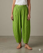 Moonshine - Linnen Broek - Lime