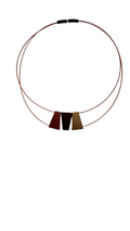 Tjonge Jonge Sieraden - Collier 3 hangers Bruintinten