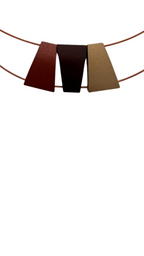Tjonge Jonge Sieraden - Collier 3 hangers Bruintinten