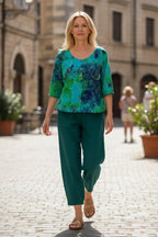 Normal Crazy - Blouse Botton Batik - korte mouw bloem