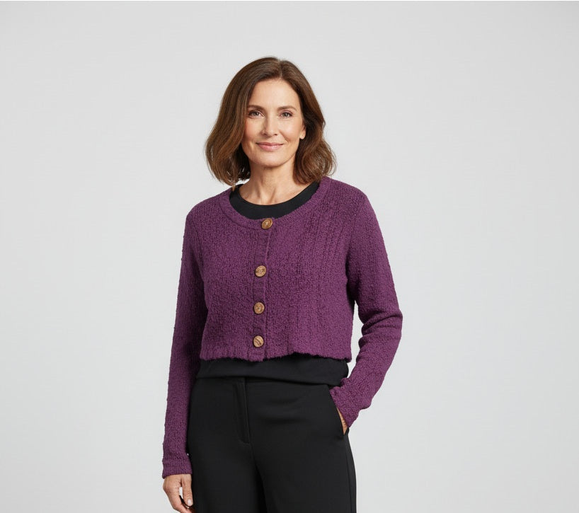 Heart - Cash vest - Purple