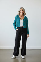Heart - Cash vest - Petrol/green