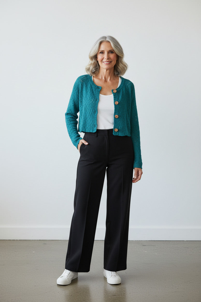 Heart - Cash vest - Petrol/green
