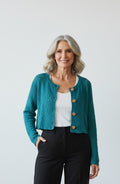 Heart - Cash vest - Petrol/green