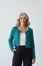 Heart - Cash vest - Petrol/green