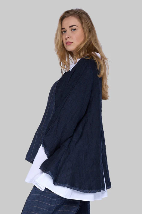 Chalona - Linnen Shirt  - Denim-blauw