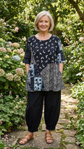 Normal Crazy - Top Coco - Patchwork Black/White